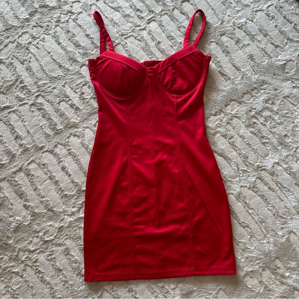 Saint Genies Red Bodycon Dress